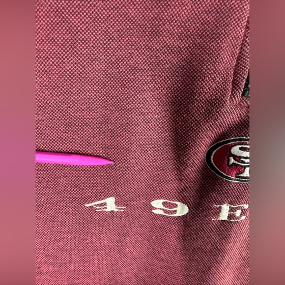 San Francisco 49ers Cadre Half-Zip Burgundy/Blk Pullover Sweater Jacket Men's XL - Picture 12 of 14